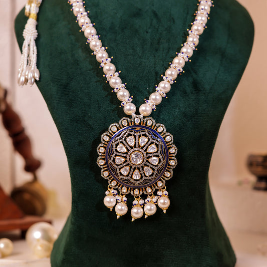 Ashmita Meenakari Pendant Set with Stud Earrings