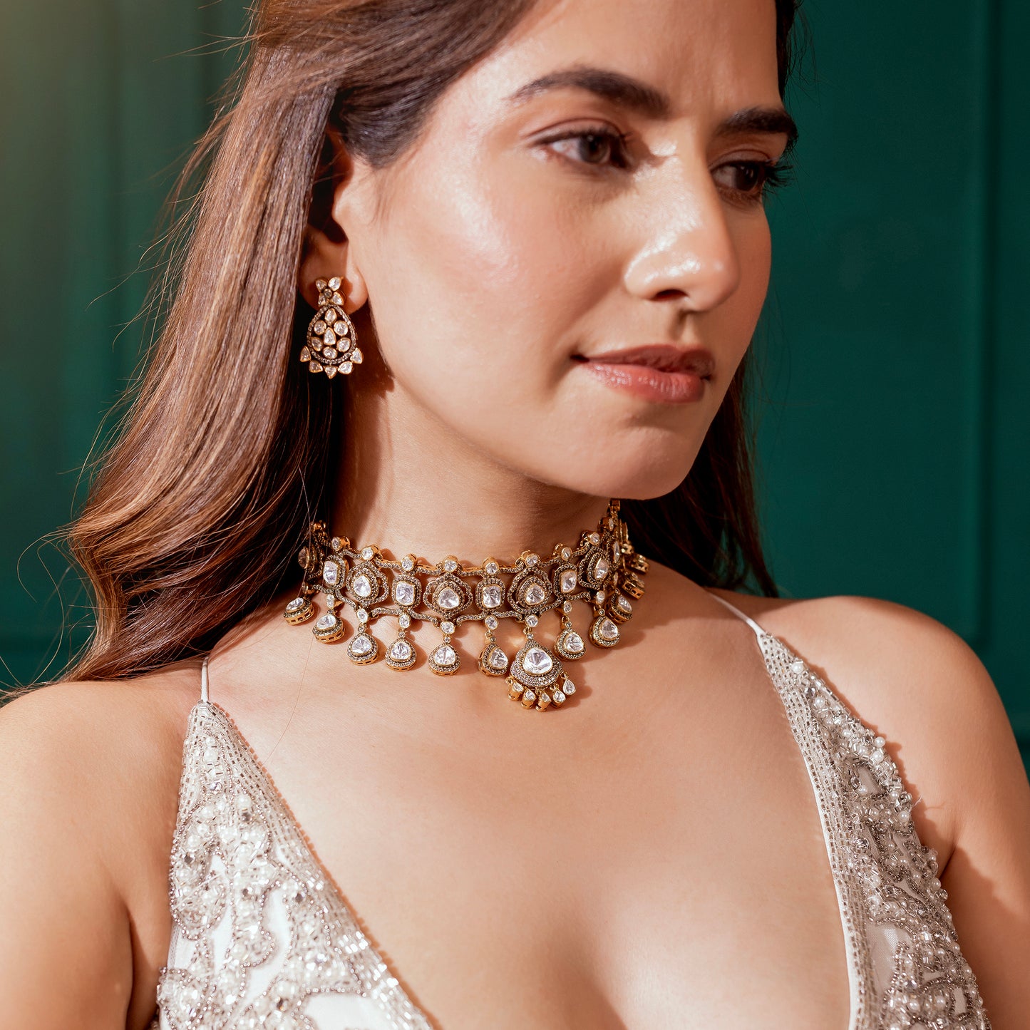 Mallika Pearl Puwai Polki Choker