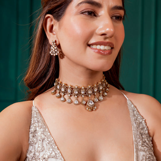 Mallika Pearl Puwai Polki Choker