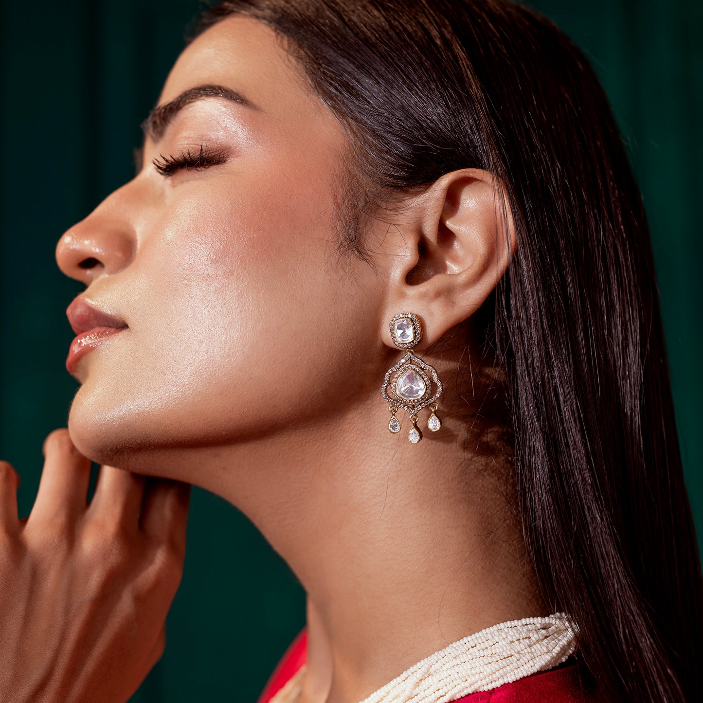 Bhavani Polki Stud Earrings