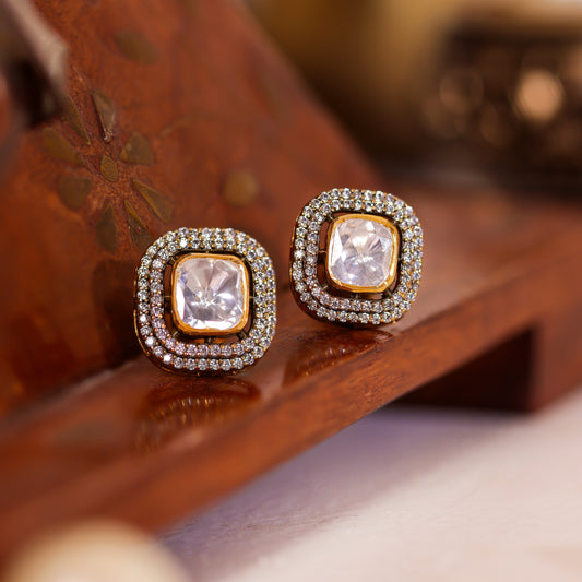 Shubhada Polki Stud Earrings