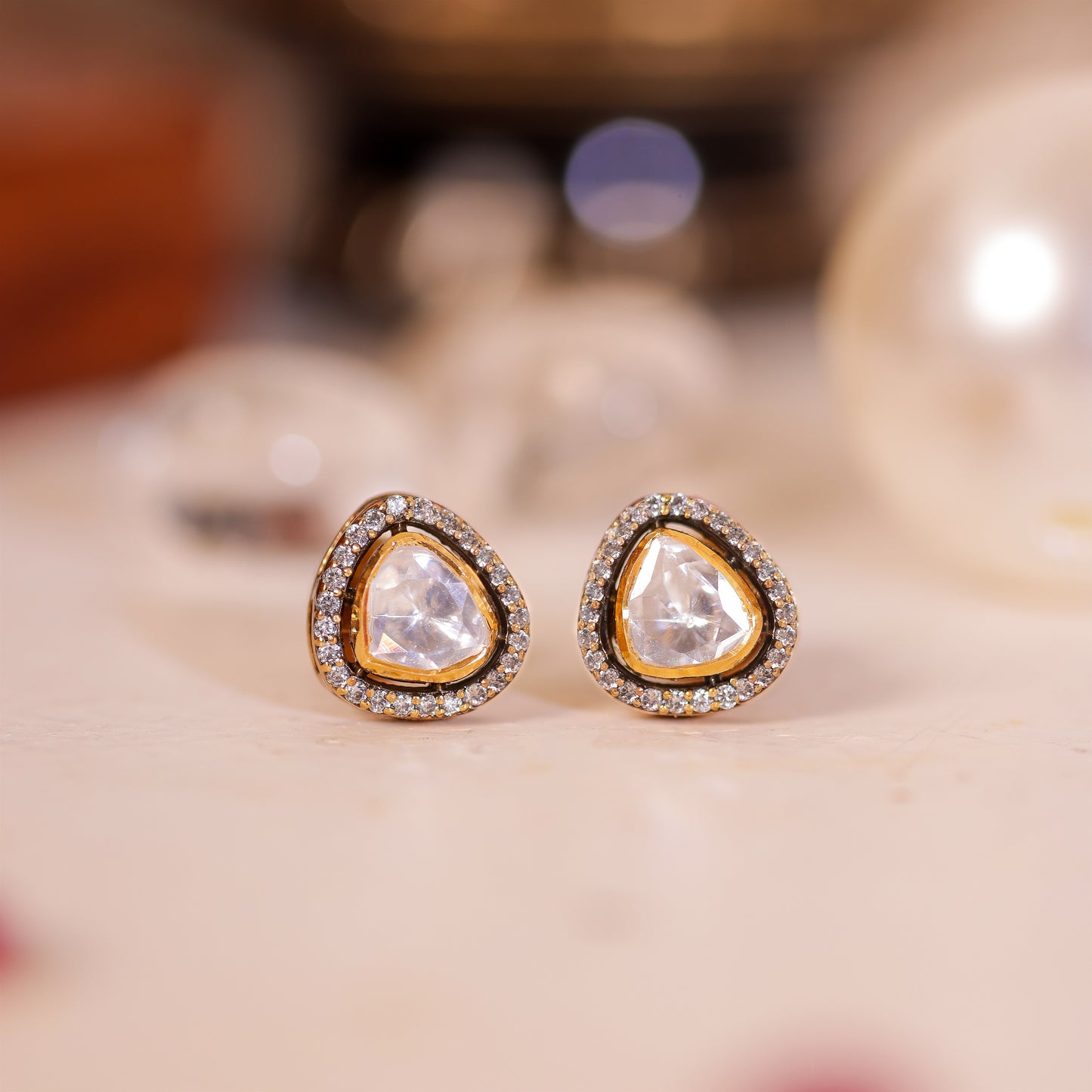 Sumitra Polki Stud Earrings