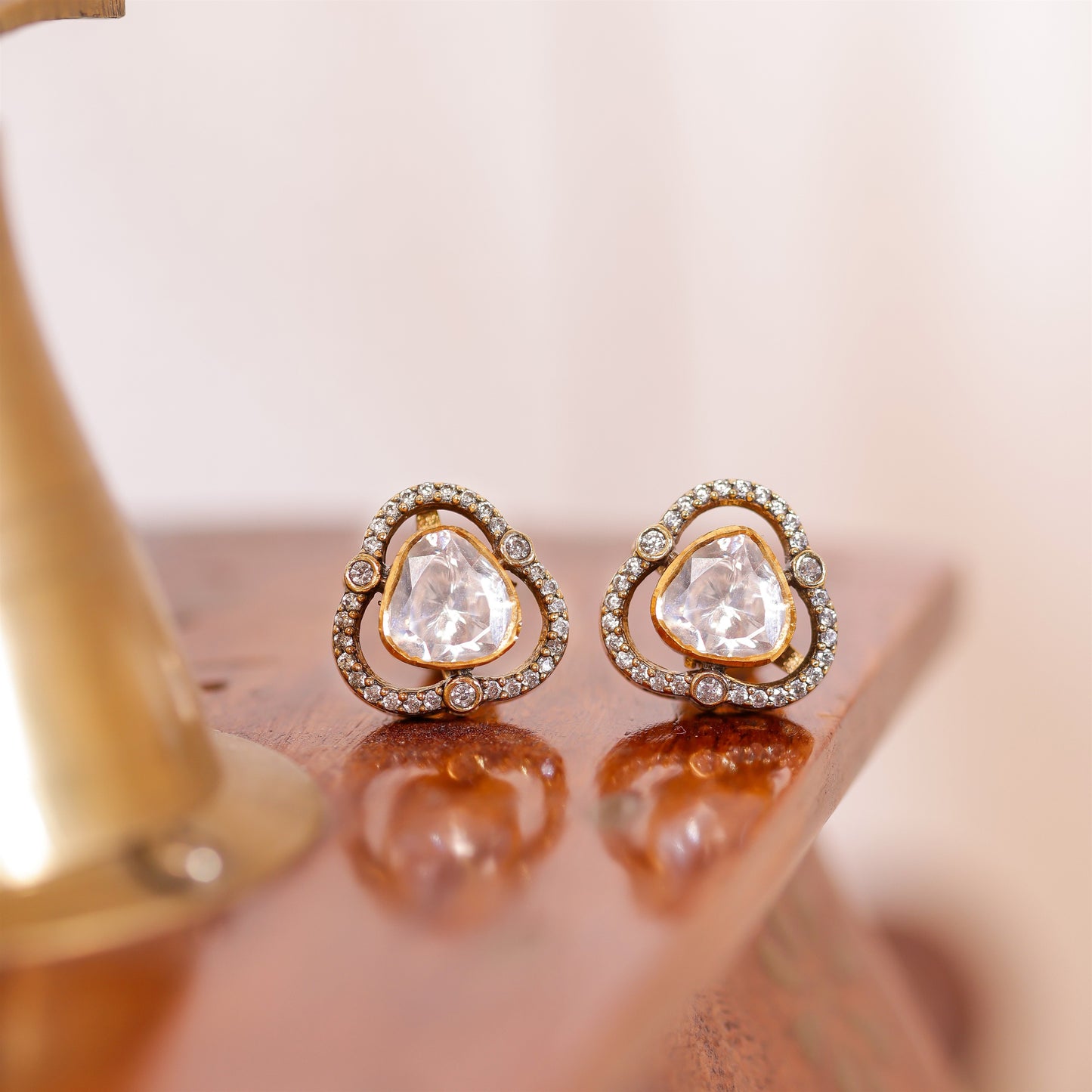 Atreyi Polki Stud Earrings