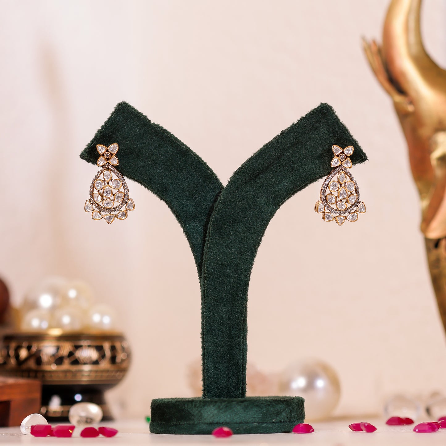 Purnima Polki Stud Earrings