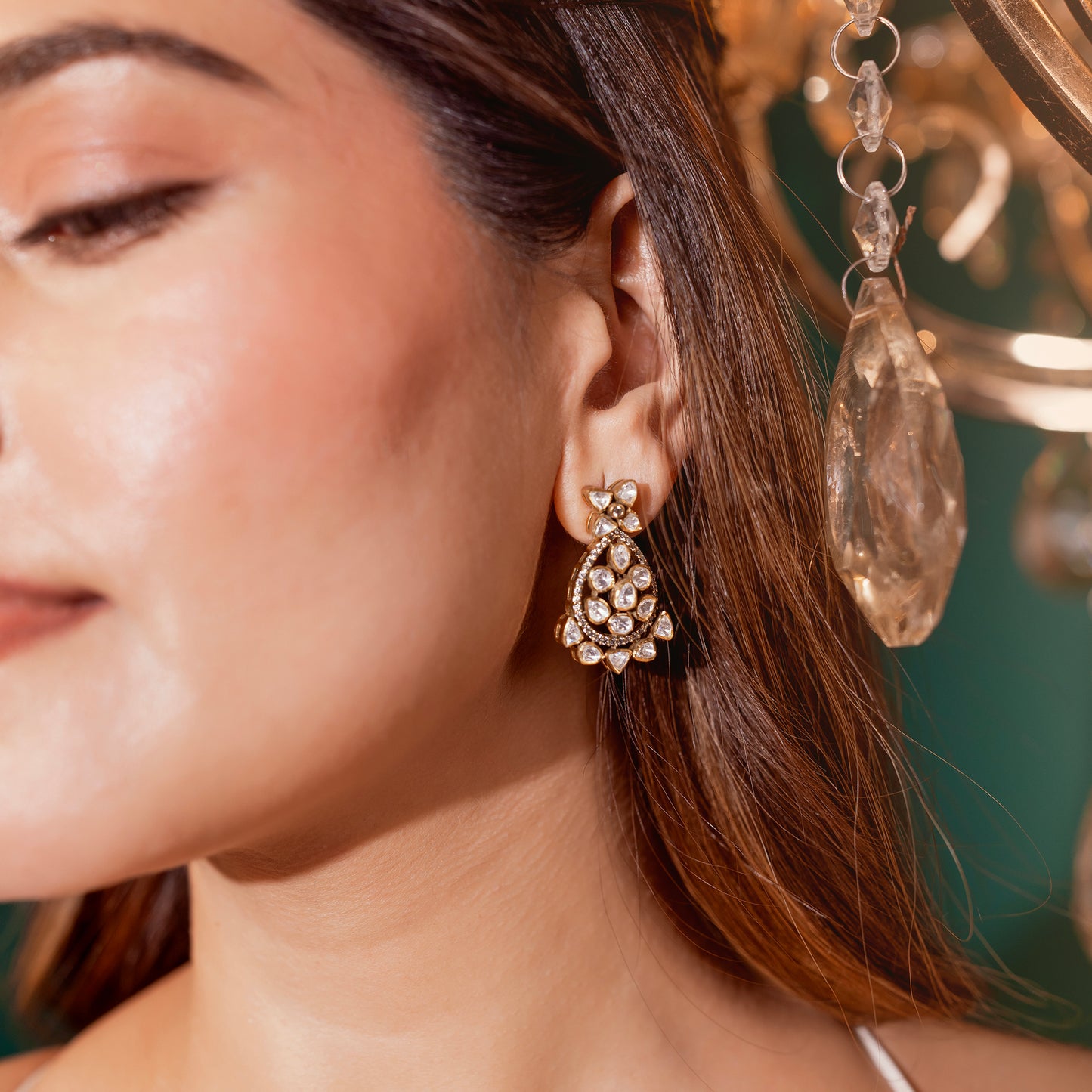 Purnima Polki Stud Earrings