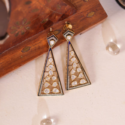 Radhita Meenakari Polki Stud Earrings