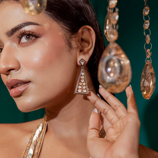 Radhita Meenakari Polki Stud Earrings