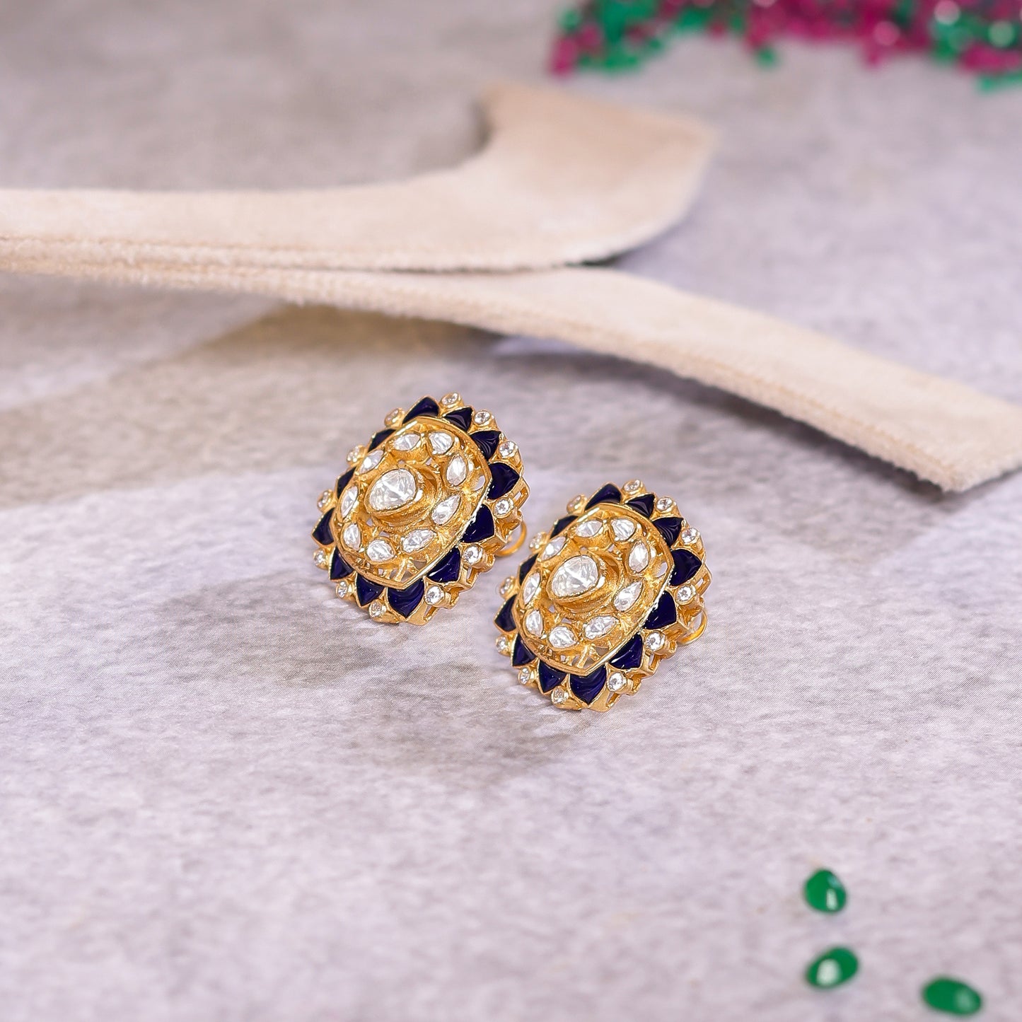 Sampurna Polki Stud Earrings