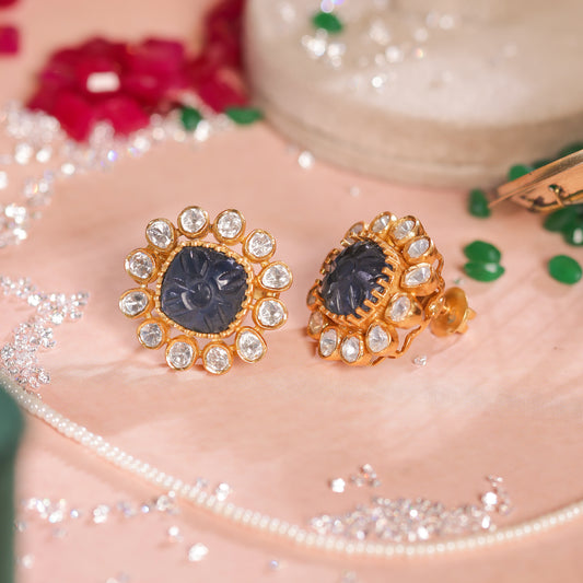 Aniruddha Polki Stud Earrings