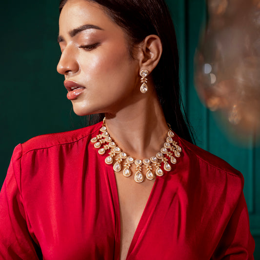 Pranavi Polki Necklace Set