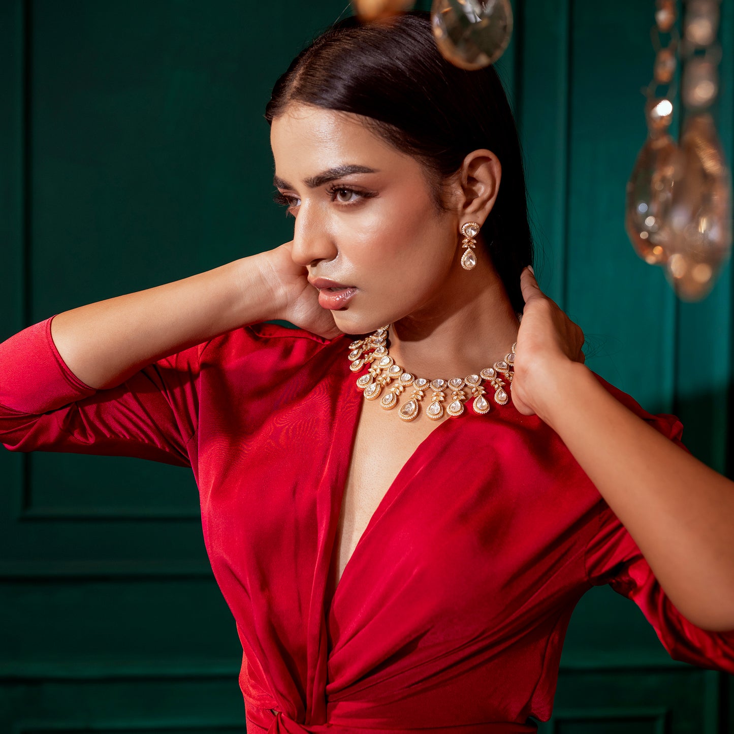 Pranavi Polki Necklace Set