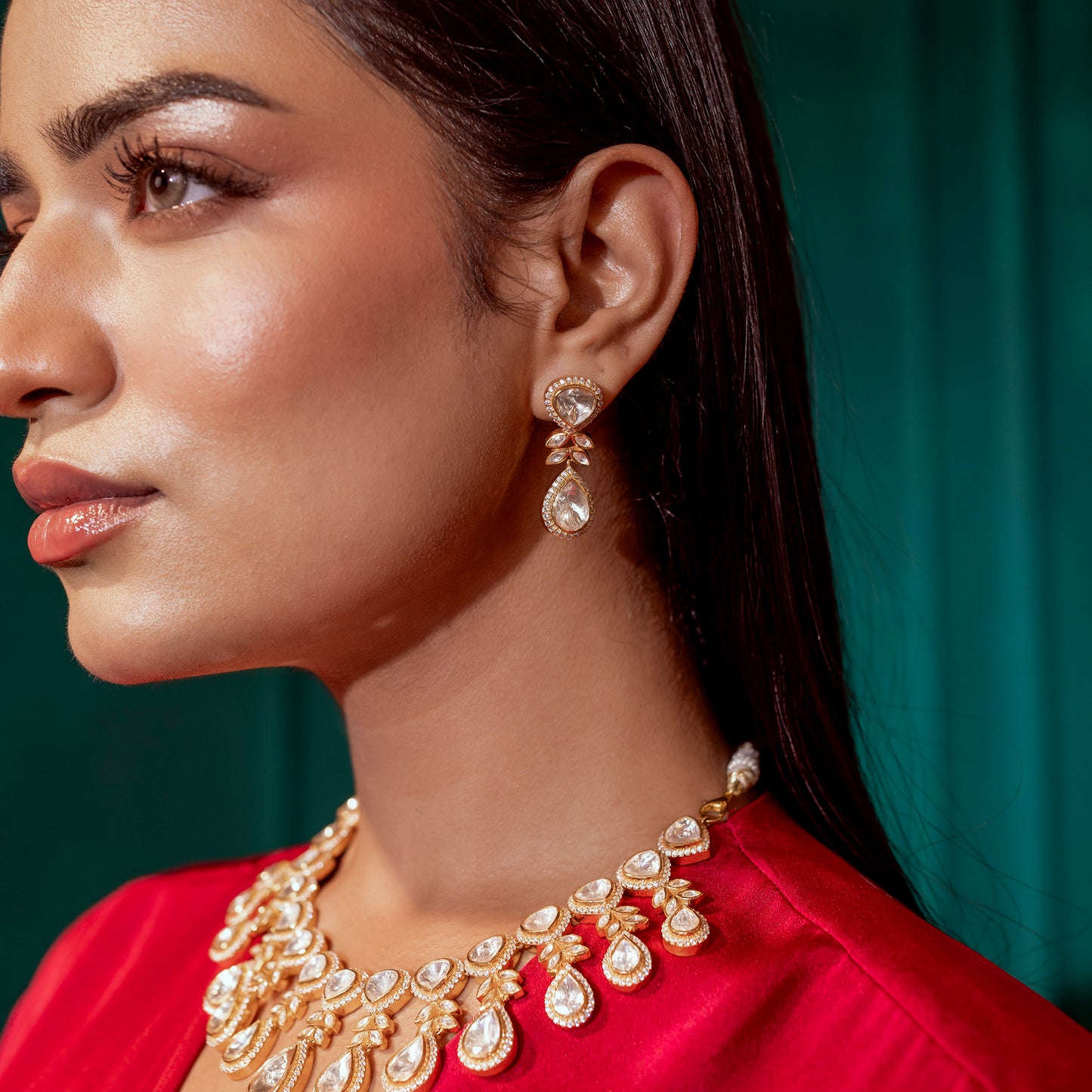 Pranavi Polki Necklace Set