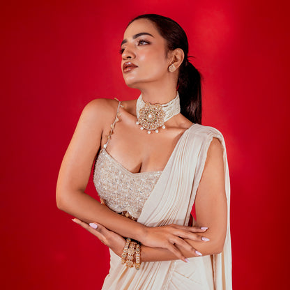Aeshika Polki Bead Choker