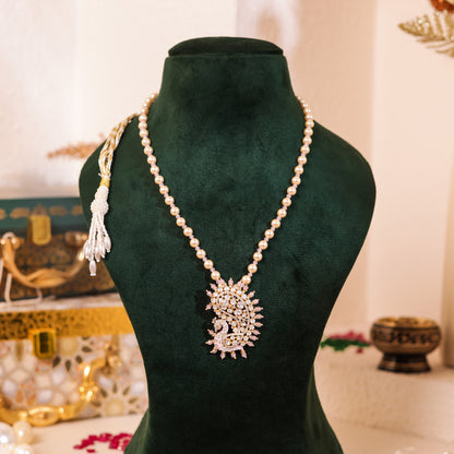 Suvarna Meenakari Mayur Necklace Set