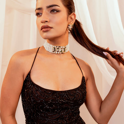 Anjana Polki Bead Choker