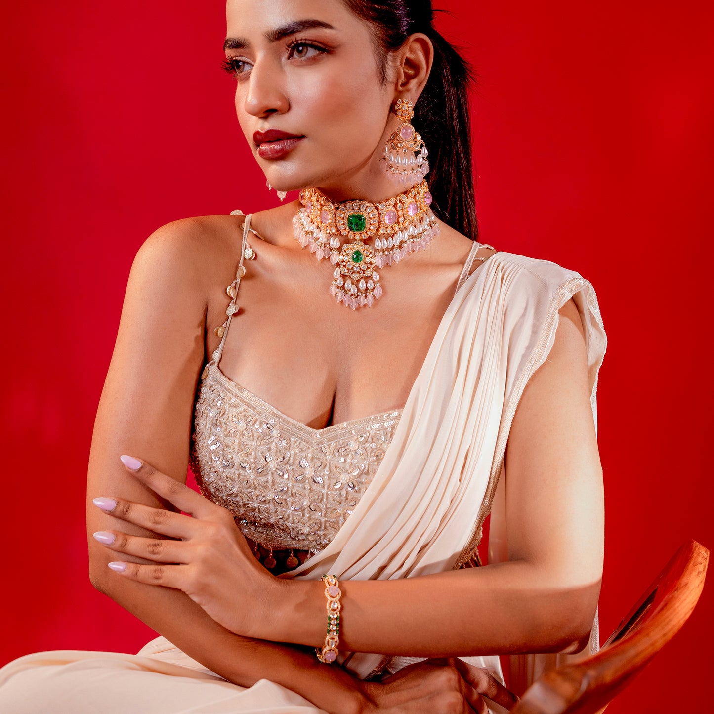 Shridevi Polki Necklace Set