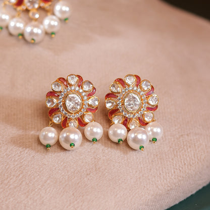 Manorama Polki Stud Earrings