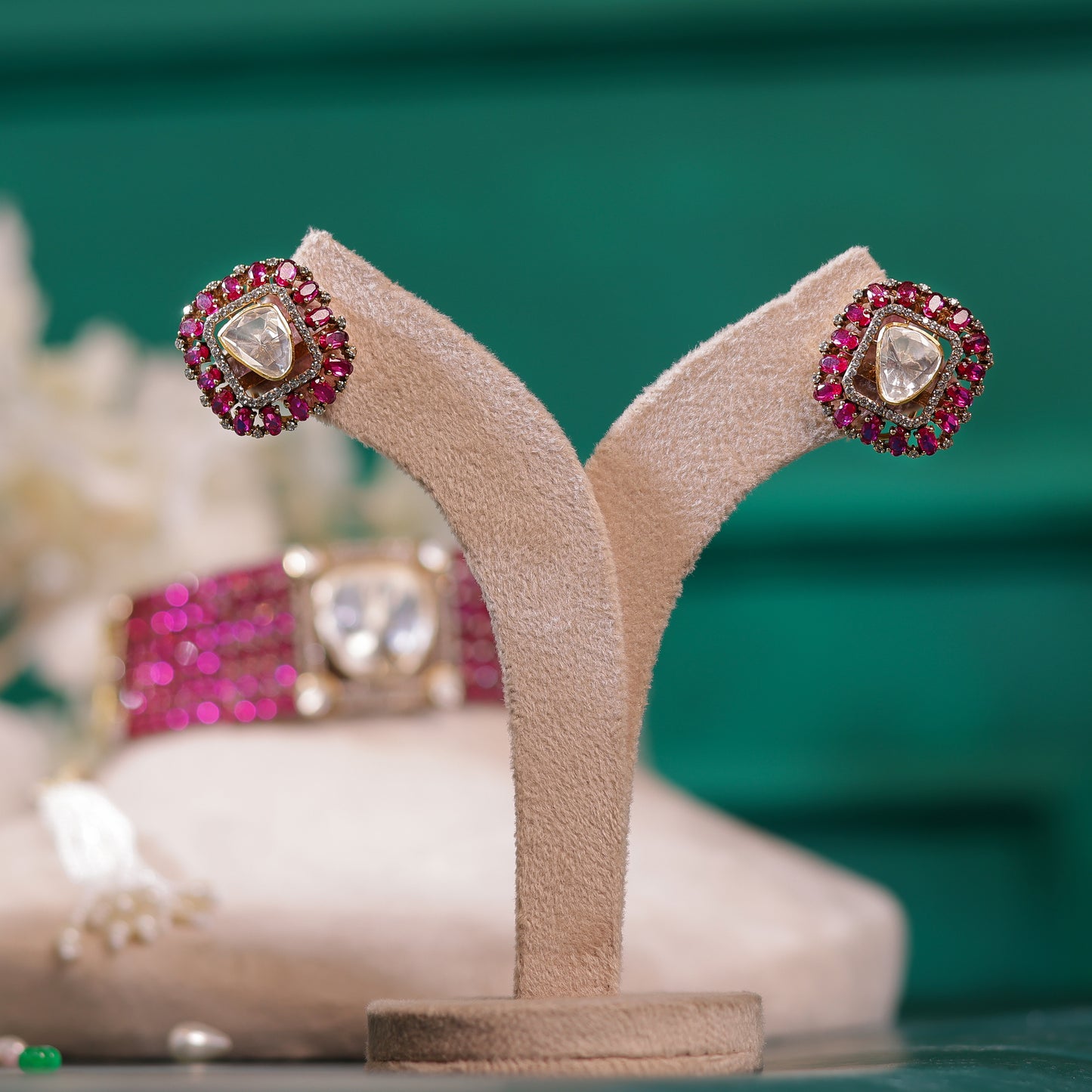 Rajani Ruby Stud Earrings