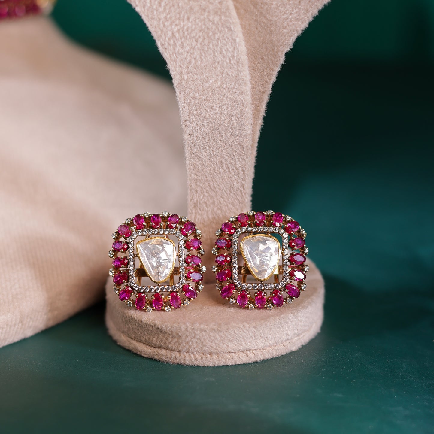 Rajani Ruby Stud Earrings