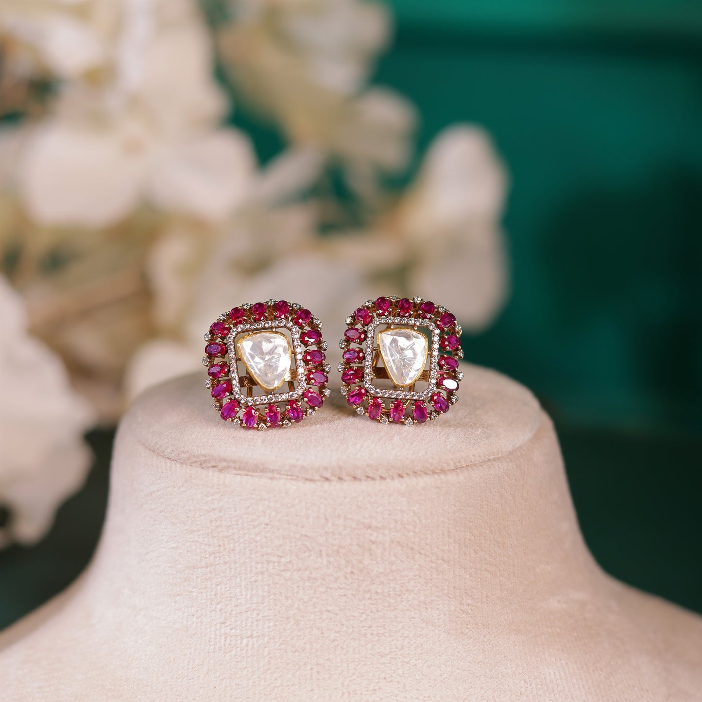 Rajani Ruby Stud Earrings