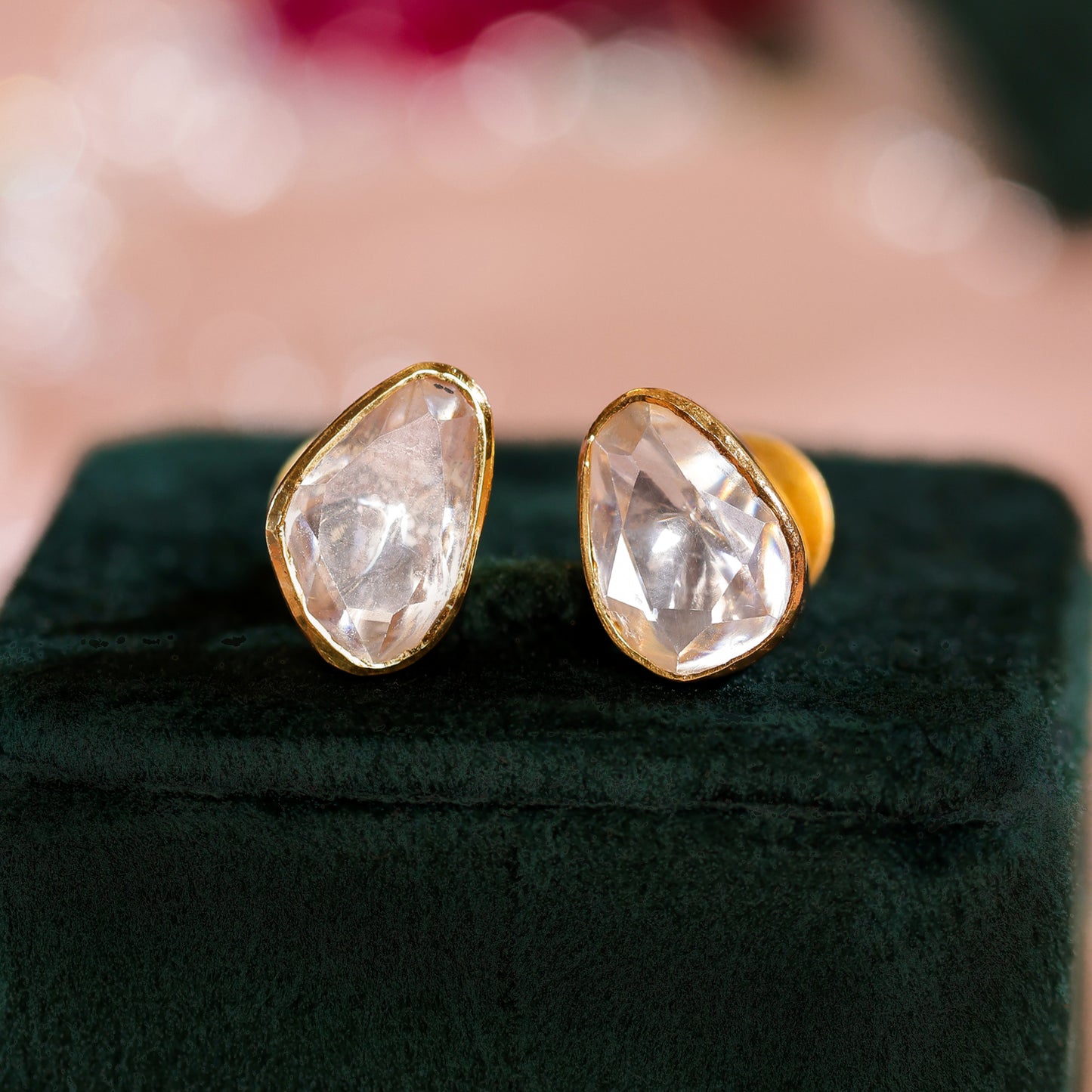 Manmatha Polki Stud Earrings