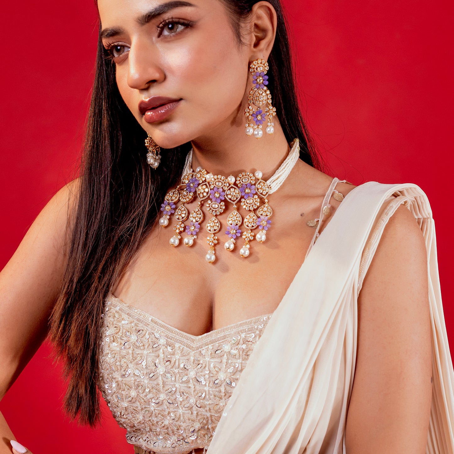 Bhavana Choker Necklace Set